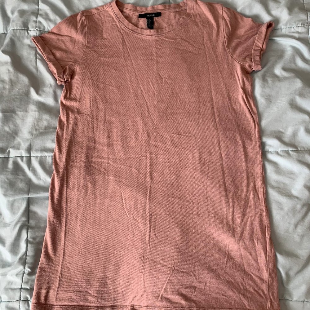 Forever 21 Blush Pink T-shirt Dress